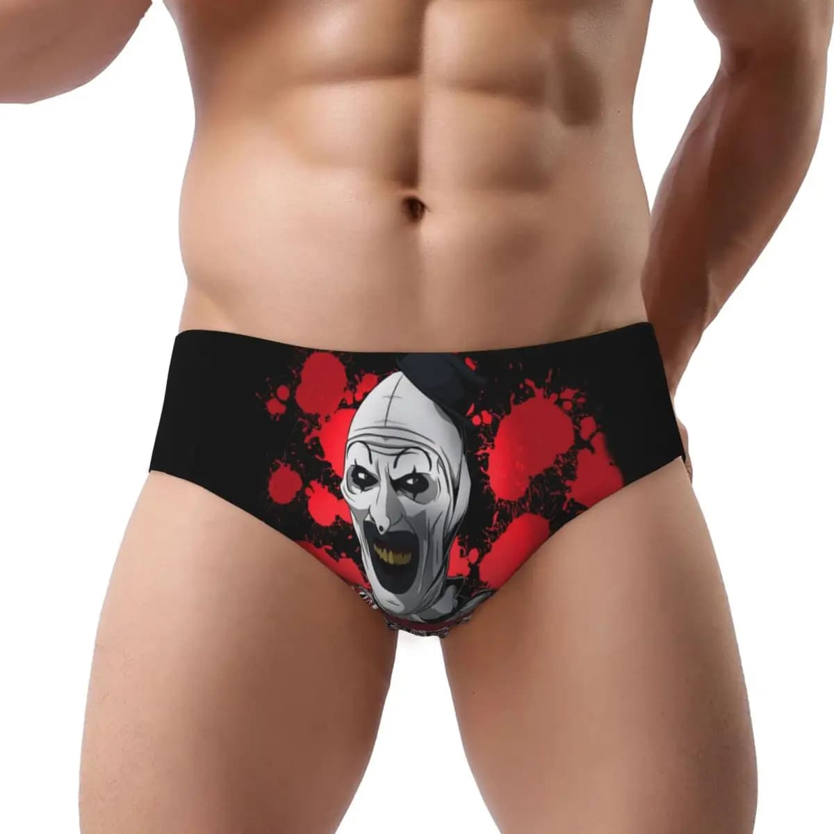 Custom Terrifiers Movie Art Horror Slasher Halloween Men's Briefs Panties Men's Stretch Underwear Underpants