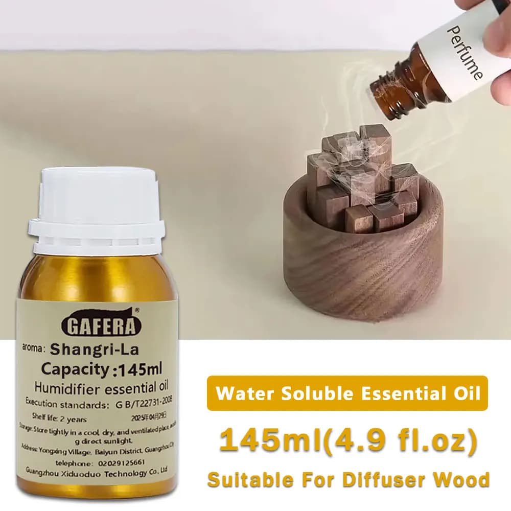GAFERA 145ml (4.9 fl.oz) Oli Essenziali Miss Coco/English Pear Freesia/Shangri-La - Per Diffusore, Legno, Umidificatore e Pietra Aromatica