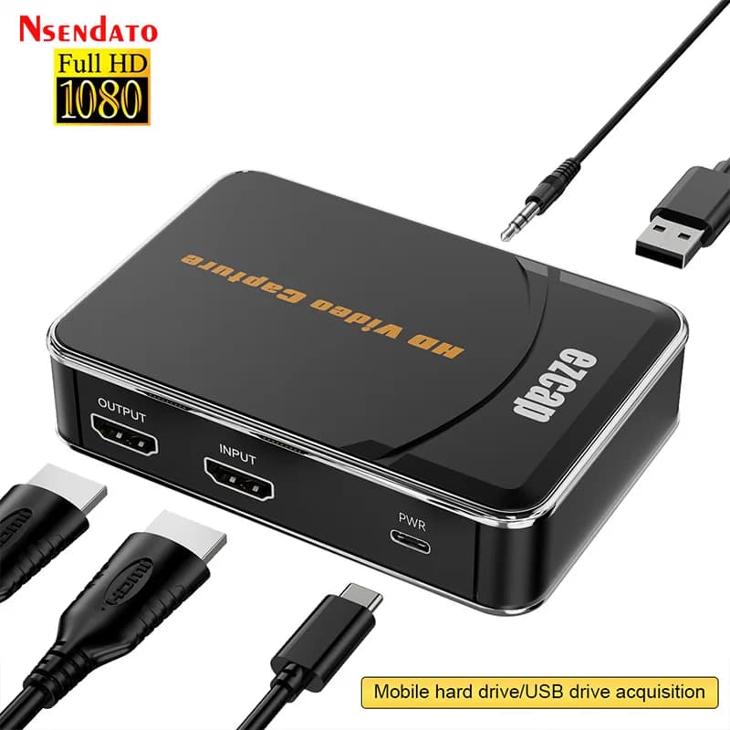 HDMI Ezcap280H video capture card, Full HD 1080P video recorder, WiiU capture device, Xbox 360, One, PS4, with USB stick support.