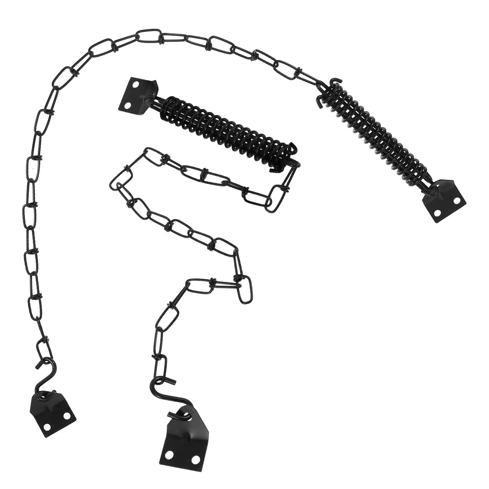 Set di 2 Catene di Sicurezza per Porte in Acciaio Inox, Antivento con Maniglia Ergonomica Americana per Porte Interne Anteriori e Posteriori