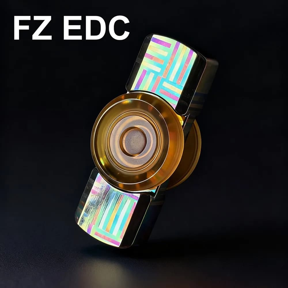 FZ EDC Piccolo Bastone Volante Timascus Fidget Spinner Giocattolo Antistress Agitarsi Giocattoli Per Adulti Fidget Spinner A Due Lame