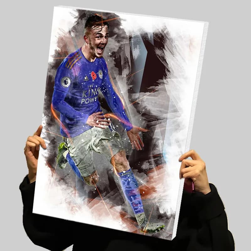 James Maddison Prints Poster Football Player Custom Canvas Painting Wall Art Room Decorations Modern Abstract Canvases Mural