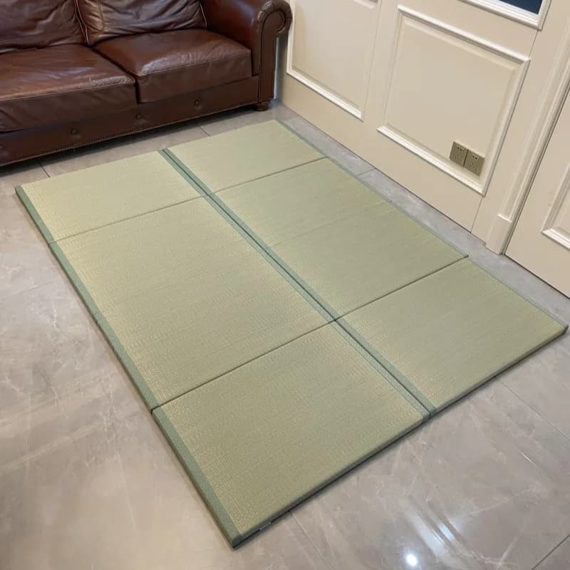 Traditional Japanese Tatami Zerbino Futon Zerbino Solida and Comfortable Natural Rush Grass For Meditation Space Yoga Zen Room