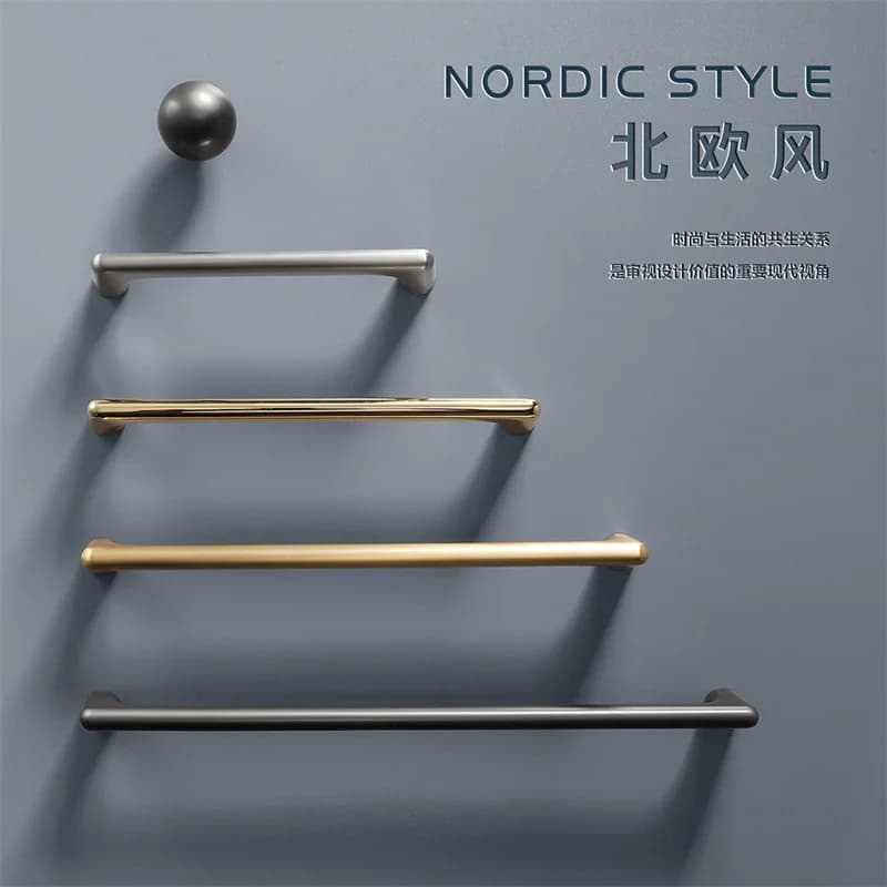 Maniglie per armadio a specchio in oro Maniglie per mobili rotonde in metallo con striscia a T per guardaroba Cassetto da cucina Maniglia per porta dell'armadio Manopole Raccordi per mobili Fai da te