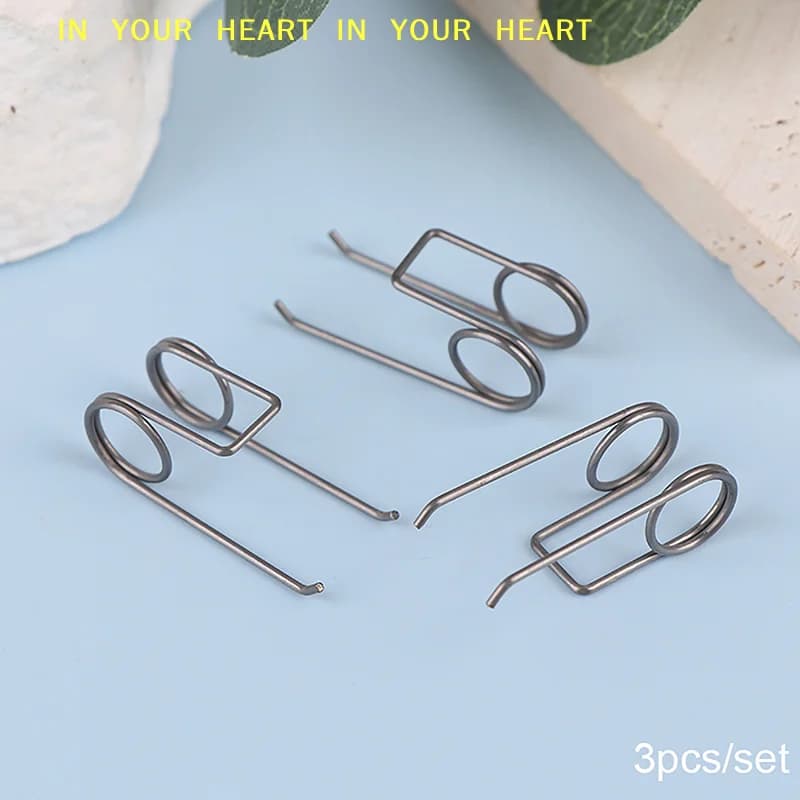 【X】3 pezzi di molle a torsione doppie per bidone della spazzatura in acciaio inossidabile, diametro del filo 1,0 mm, diametro esterno 11 mm, molla a torsione resistente