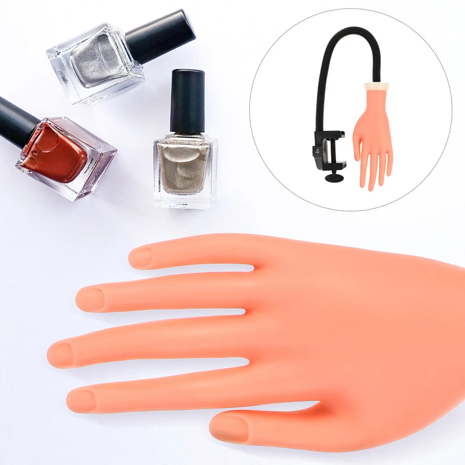Mano Finta Mobile for Practice Manicure, Flexible Tool for Nail Art Formation, Lightweight and Portable, Nail Display