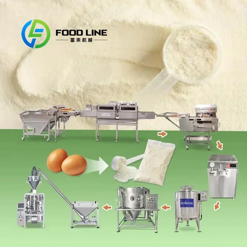 WPC Machine Production Line Organic Egg Powder Making Equipment for Whey Protein Snack Food Customize