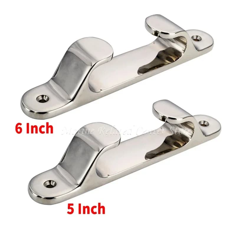 5 "/ 6" Dock Deck Cleat Line Rope Boat Yacht Marine Hardware Fitting acciaio inossidabile High Mirror lucidatura Bow Chocks Fairlead