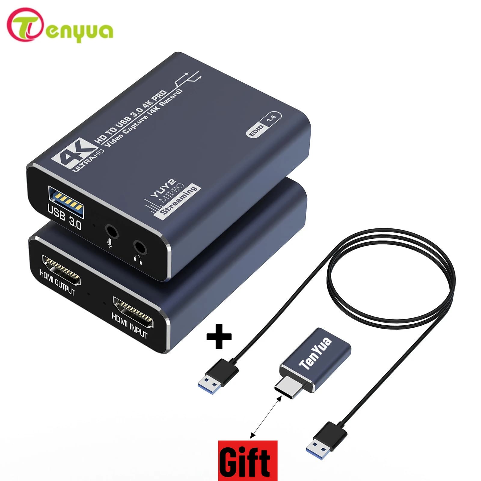 Con scheda di acquisizione HD Adattatore TV Box 4K 60Hz 1080P USB3.0 HDTV Videoregistratore Grabber per PS4 OBS Gioco Audio Mic Streaming live