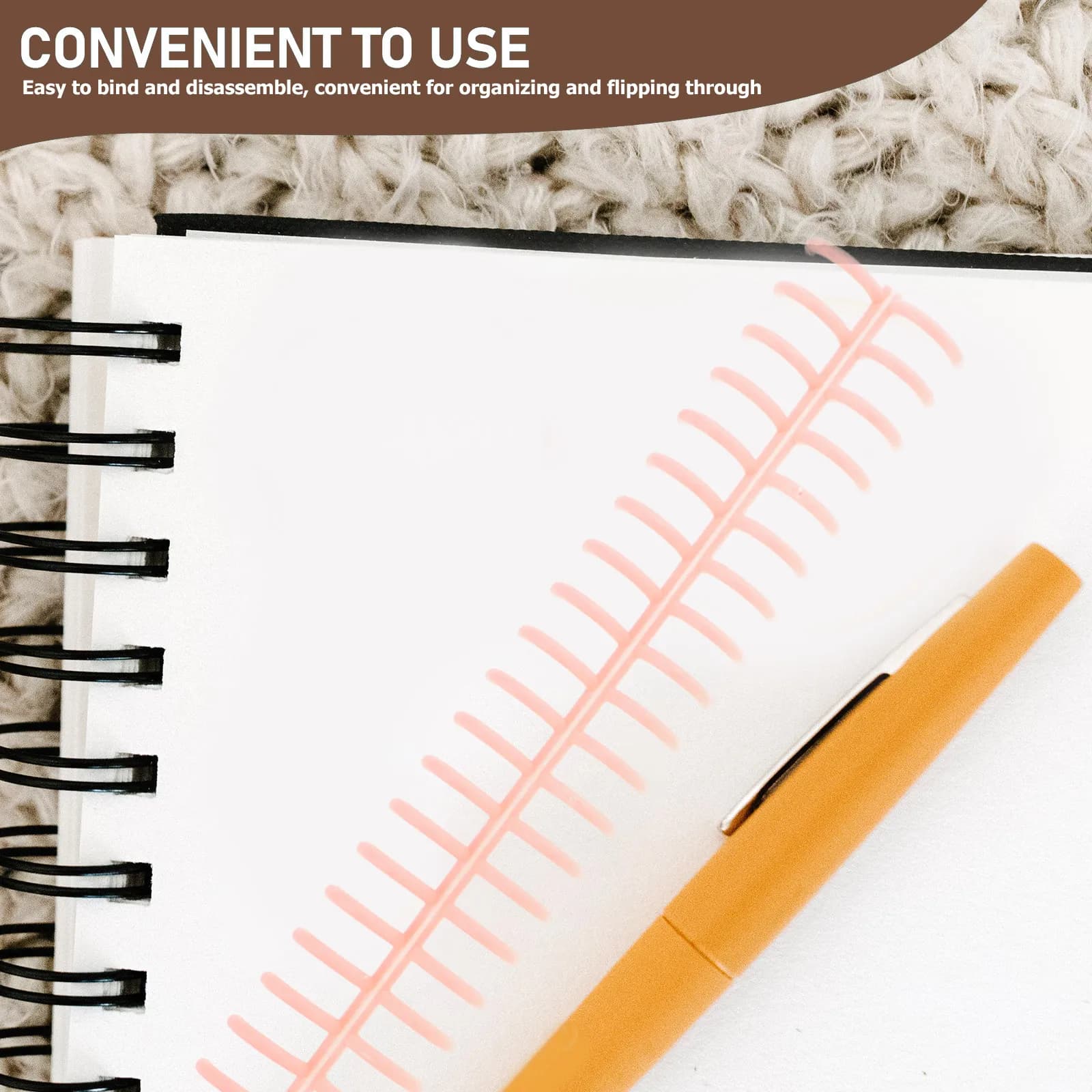 6 Pezzi Anelli Raccoglitori in Plastica per Quaderni, Organizzazione Libri, Planner, Fai da Te, Scrapbook, Colorati, Flessibili, Lisci