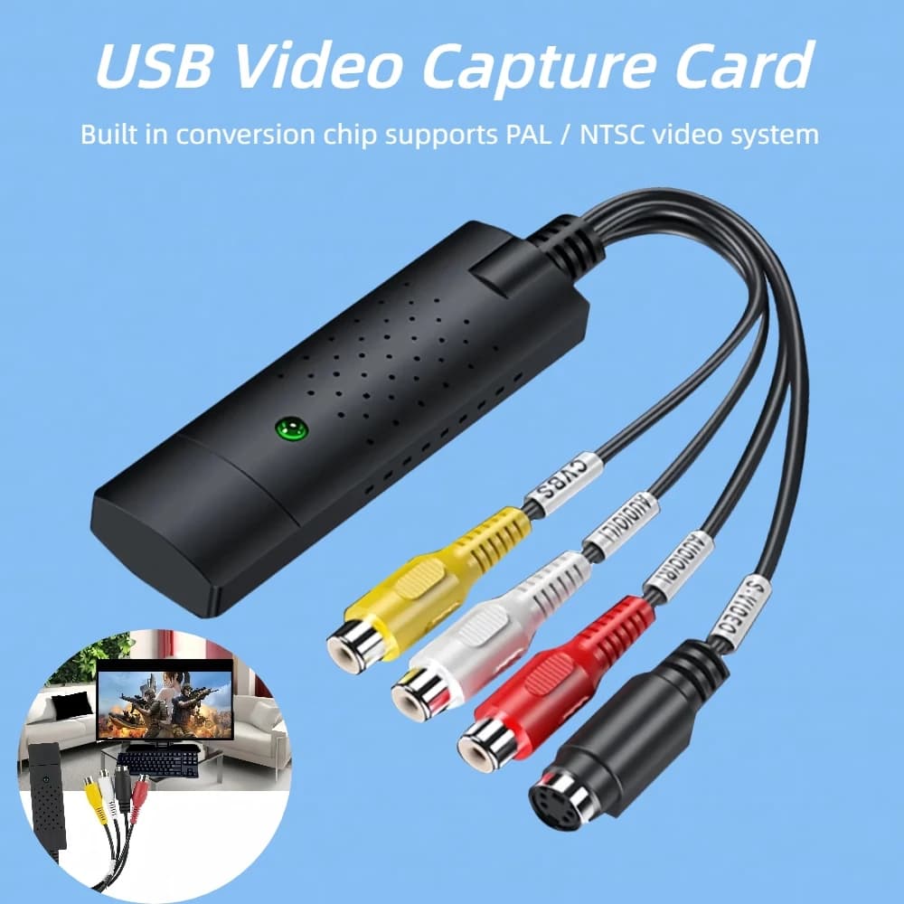 Convertitore audio video USB 2.0 Scheda di acquisizione Easy Cap Convertitore audio video TV DVD VHS Scheda adattatore di acquisizione audio TV Video DVR