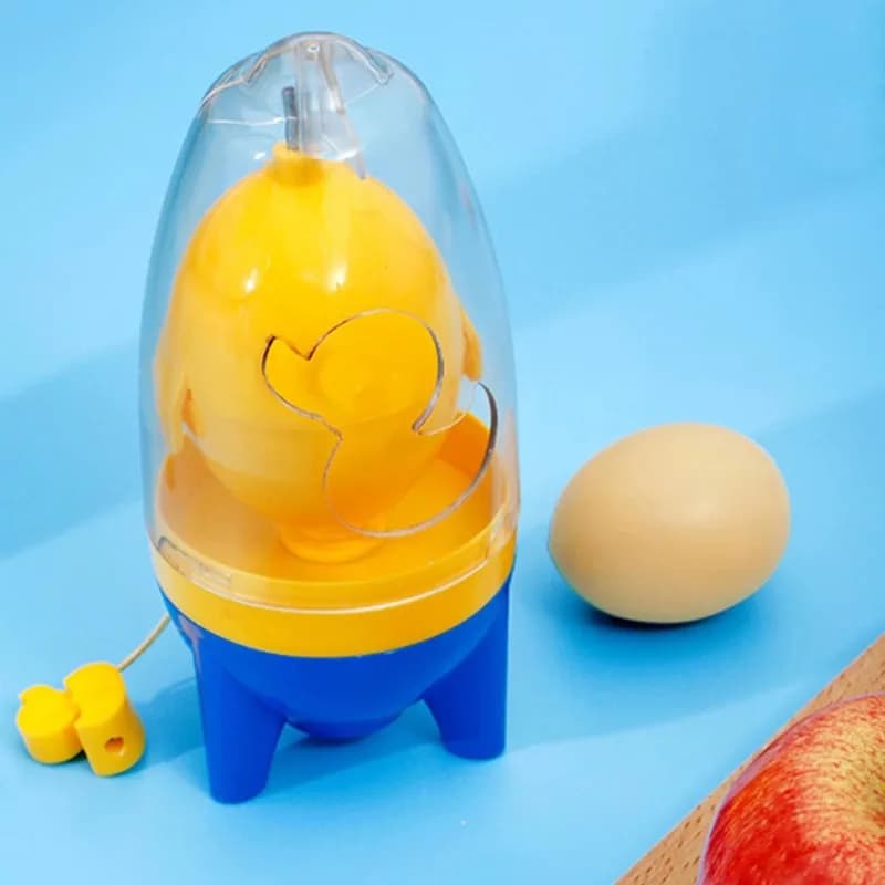 Food Use Mixer for Manual Egg Shader Spinner Manual Multifunctional Shell Tool Spinner for Eggs with Drawstring Cooking Tools