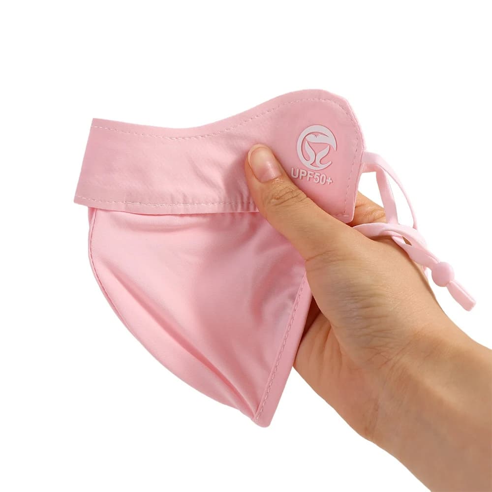 Protezione UV per Escursionismo Donna, Maschera Solare in Seta Ghiaccio, Velo Protettivo per il Viso, Sciarpa Solare Gini