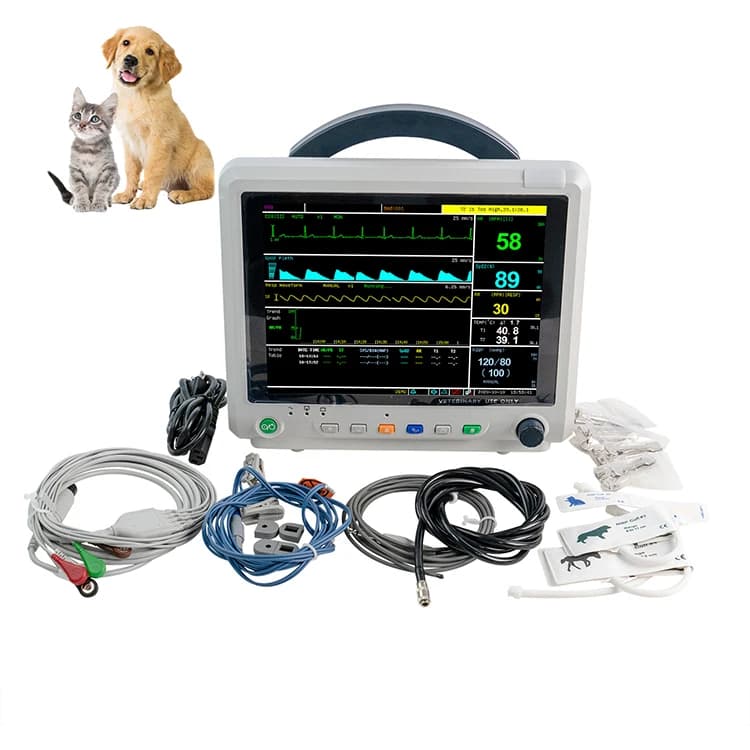 Segni vitali portatili Monitor medico portatile per animali domestici per pazienti con pressione sanguigna per veterinario