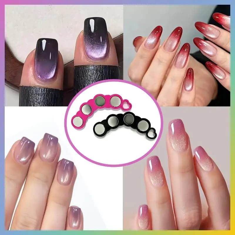 New Circular Nail Art Cat's Eye Strong Magnet Tool Glass Bead Effect Cat Eye Multi-functional Gel Polish Manicure Tools DIY