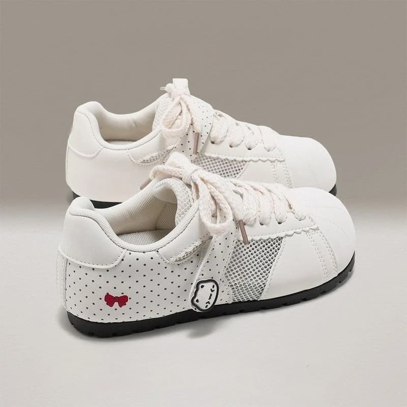 Mesh Shell Toe Sneakers Women 2026 New Summer Velcro Strap Height Increasing Casual Versatile White Shoe