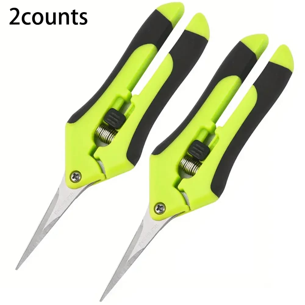 2-piece stainless steel garden pruning shears, ideal for cutting fruit, grapes and leaves - Premium quality horticulture tools