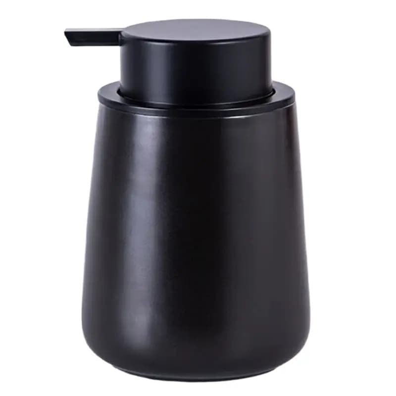 ^ Arrivo Dispenser di sapone per le mani da 400 ml, Dispenser di sapone in schiuma con testa, Dispenser di sapone Pompe liquide nere