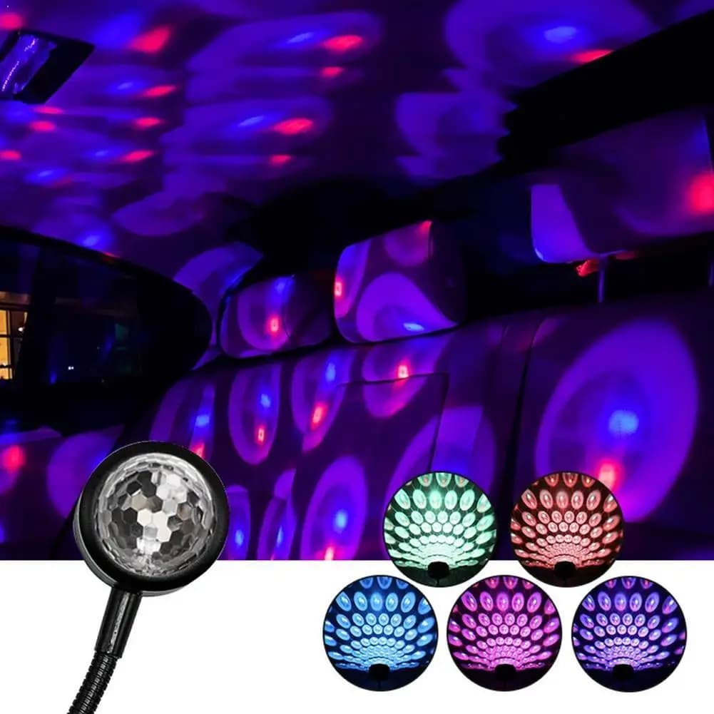 Proiettore LED per Tetto Auto con Luci Notturne a Stelle, Lampada Atmosfera Cielo Stellato USB Regolabile, Illuminazione Decorativa Interna per Soffitto Auto