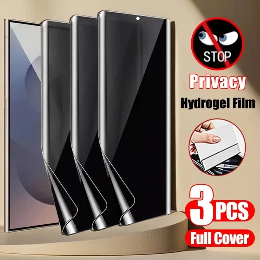 3 Pezzi Pellicola Idrogel Anti-Spia per Samsung S26 Ultra S25 S24 S23 S22 S21 FE Plus A06 A05S A56 A55 A54 A36 A35 A26 A25 A16