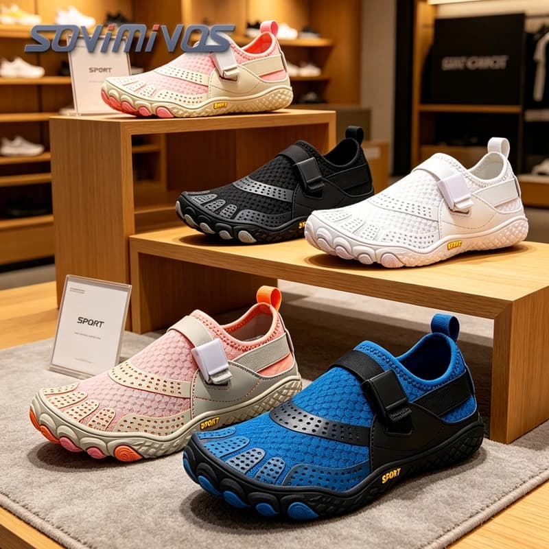 Scarpe da Acqua per Uomo e Donna SOVIMIVOS Five Fingers, Scarpe Barefoot a Cinque Dita, Asciugatura Rapida, Antiscivolo per Spiaggia, Snorkeling, Immersioni, Rafting