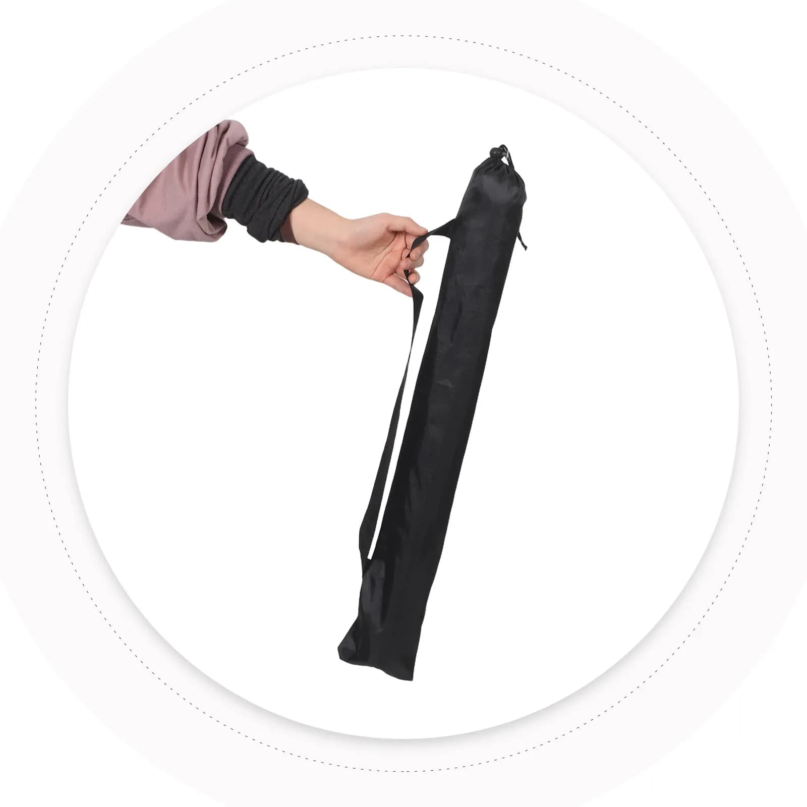 2Pcs Baseball Bat Bag Carrying Sleeve Dual Handheld Shoulder Carry 25.59 Inch Trekking Poles Carrier Lightweight Folding Walking
