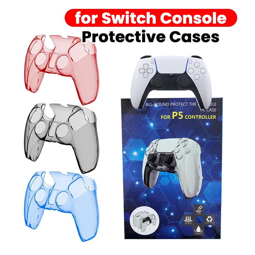 Custodia per Controller Trasparente, Cover Sottile per Controller, Accessori Gaming per Console Sony Switch