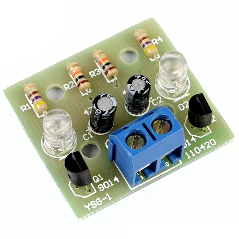 DIY Electronic Kit 5MM LED Flashing Light Circuit Simple LED Blinking Flip Flop Suite Welding Practice Parts DC 3-9V