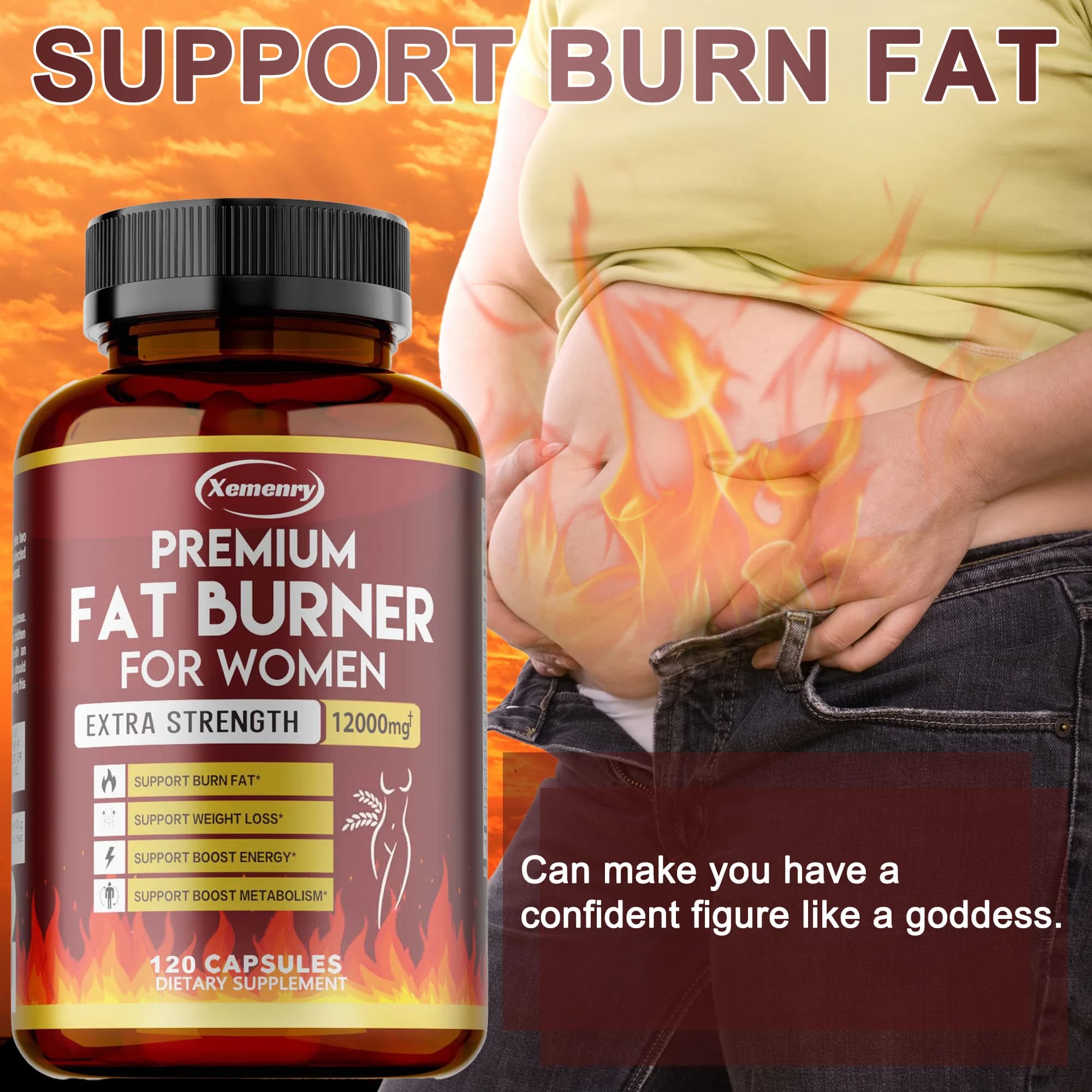 Supporto per il metabolismo per le donne - Promuove il metabolismo dei grassi, ridurre il grasso addominale, sopprime l'appetito - 120 capsule