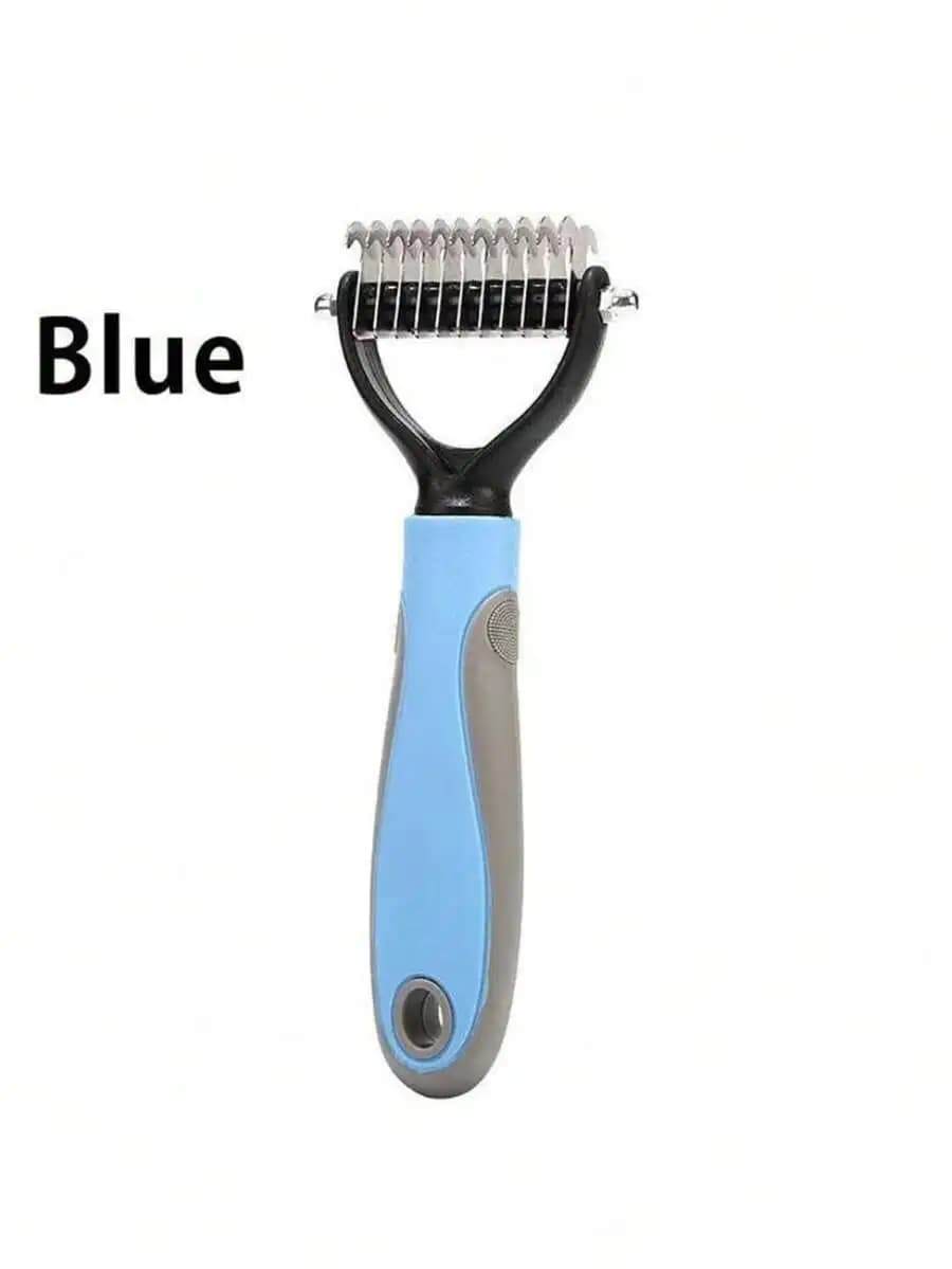 Pet Deshedding Brush For Dogs And Cats Grooming Tool With Stainless Steel Blades