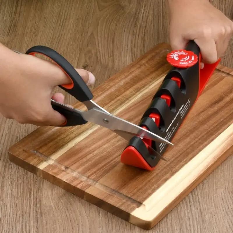 Affilacoltelli 4 in 1 Rettificatrice da cucina professionale Forbici Coltelli Smerigliatrice Strumento per pietra per affilare Angolo regolabile