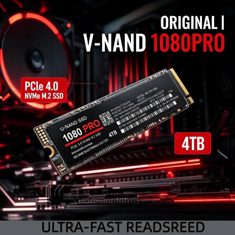 Original 1080PRO High‑Speed M.2 NVMe PCIe 4.0 Internal Solid State Drive Max 7450MB/s SSD Storage For Desktop & Laptop PC