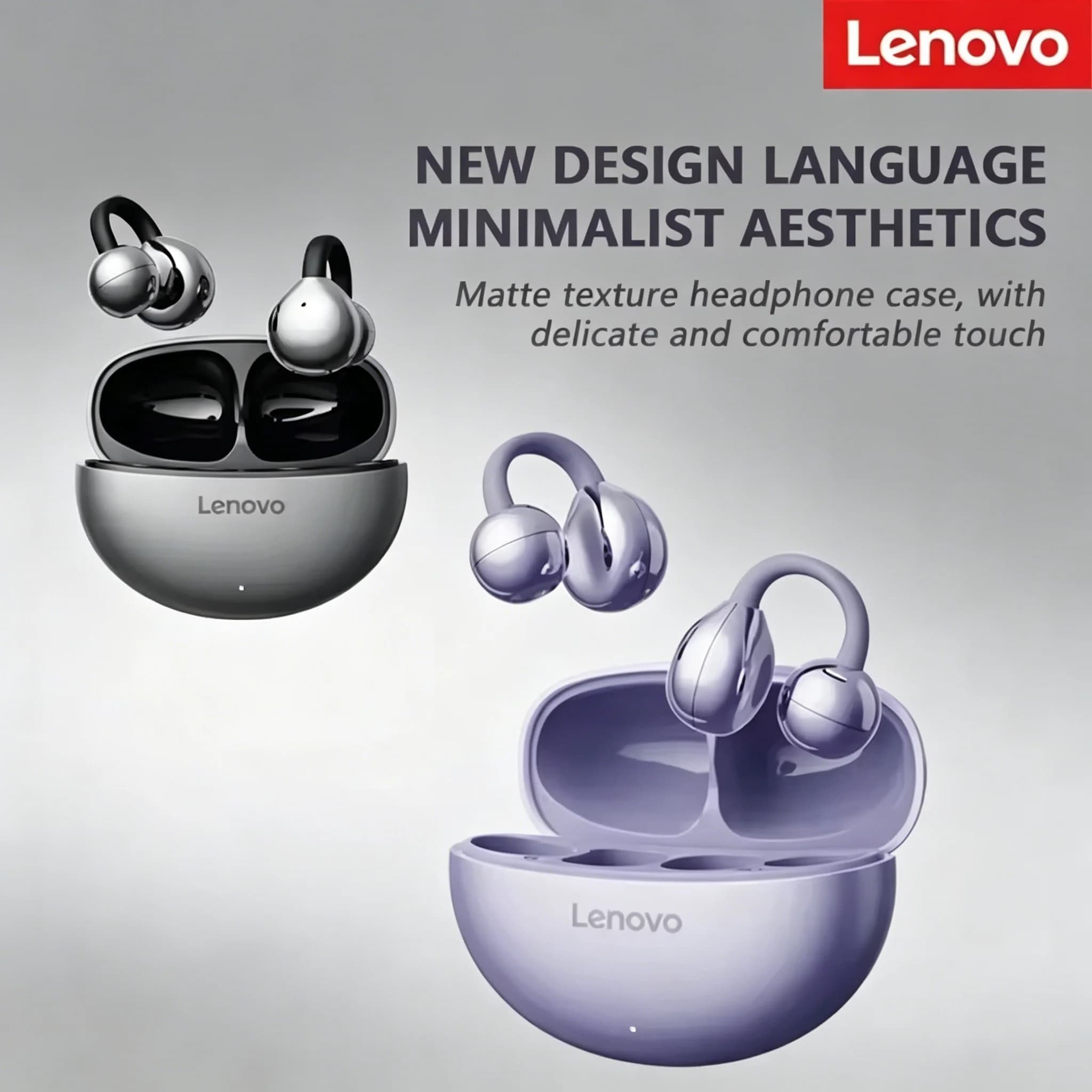 Lenovo TA410 Auricolari wireless Bluetooth 5.4 TWS Effetti sonori panoramici Cuffie con durata della batteria ultra lunga Comode da indossare