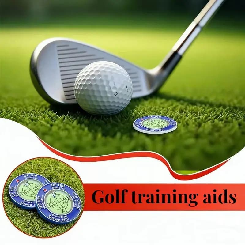 1PC Golf Green Reader Ball Marker Level Slope Putting Alignment Aid Compact Portable Training Tool For Golf Course Practice Game