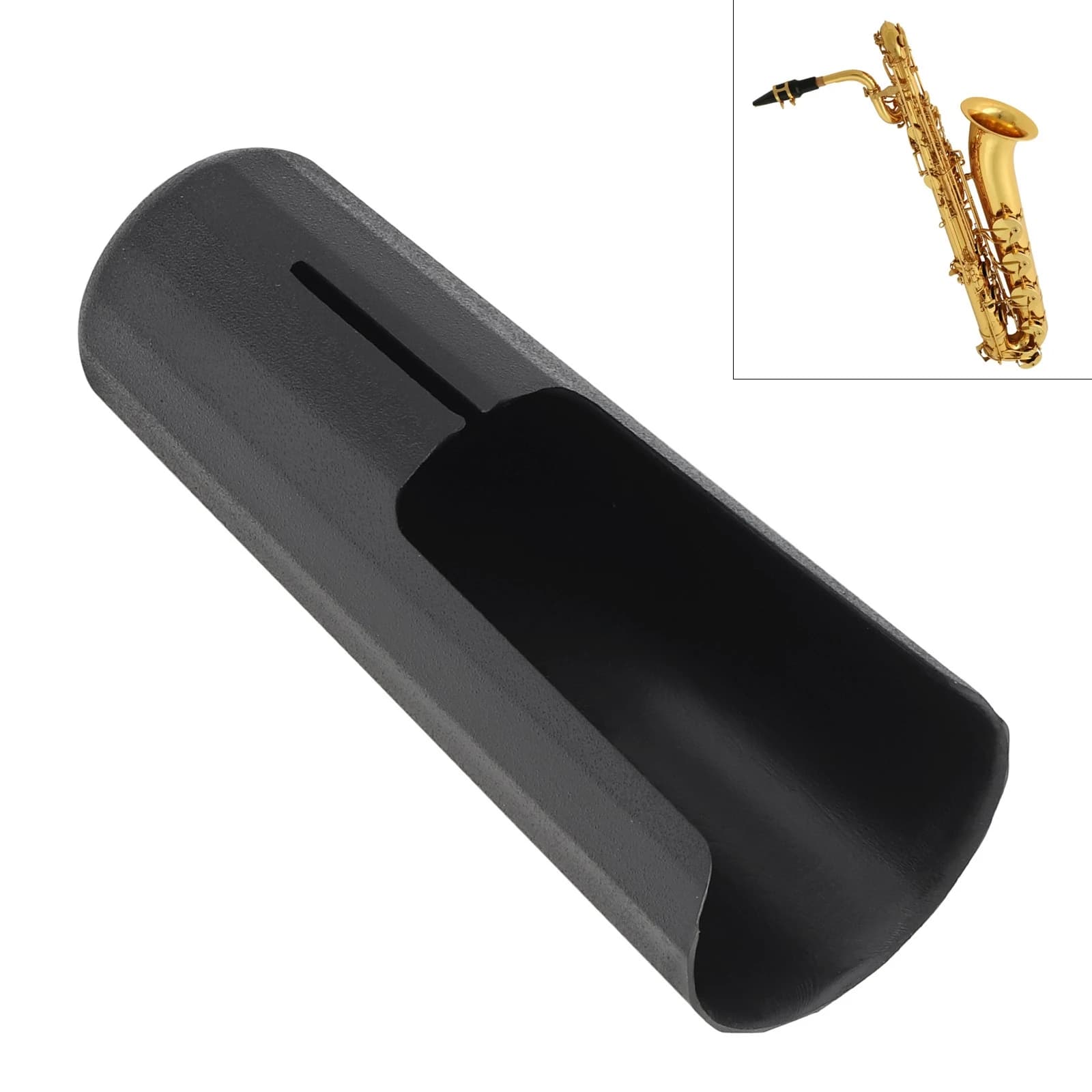 Alto/Tenor BE Saxophone Mouthpiece Cap Universal Plastic Protective Cap Head for Sax Clarinet Mouthpiece Leather Ligature