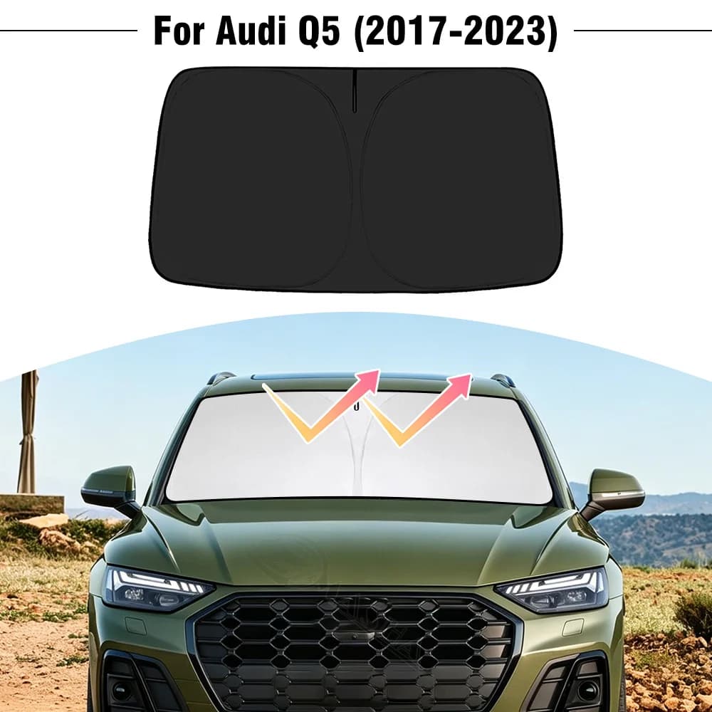 Parasole per Parabrezza Auto per Audi Q5 2017-2019 2020 2021 2022 2023, Copertura Anteriore, Protezione UV, Accessori