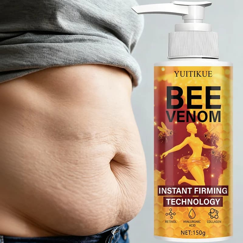 Crema rassodante al veleno d'api, ricca in retinolo, acido ialuronico e collagene, fornisce idratazione e rassodamento istantanei.