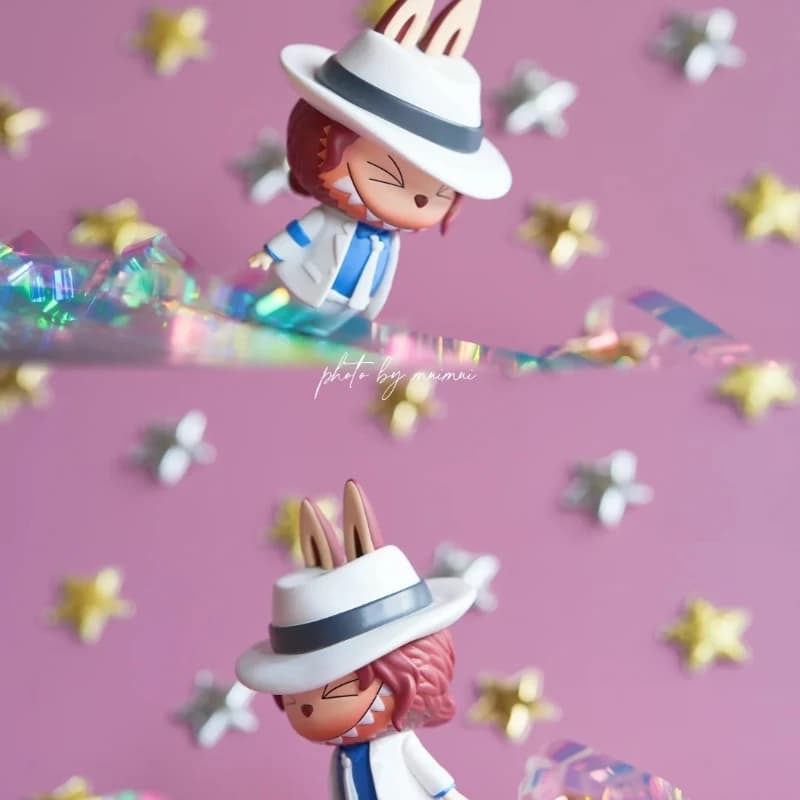 POPMART Labubu Michael Jackson Esclusiva all'estero Dance Star Edizione limitata Kawaii Anime Azione Lucky Surprise da collezione