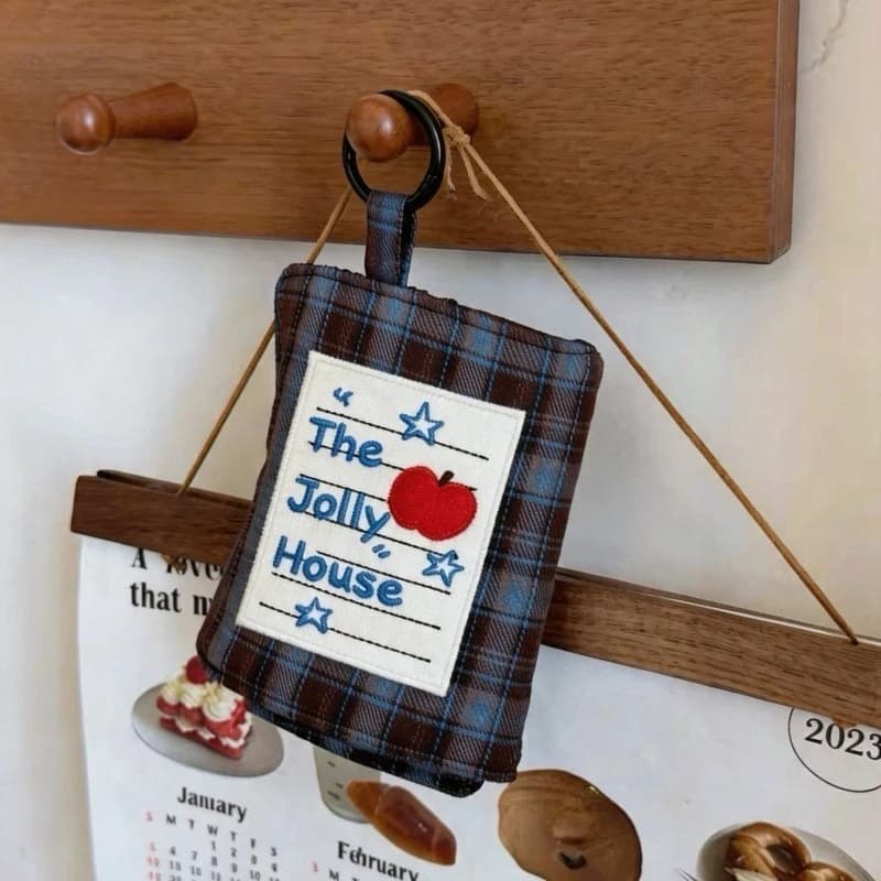 Mini Multi Function Document Credit Card Storage Holder Wallet Purse for Travel Trip RFID Blocking Plaid Passport Wallet