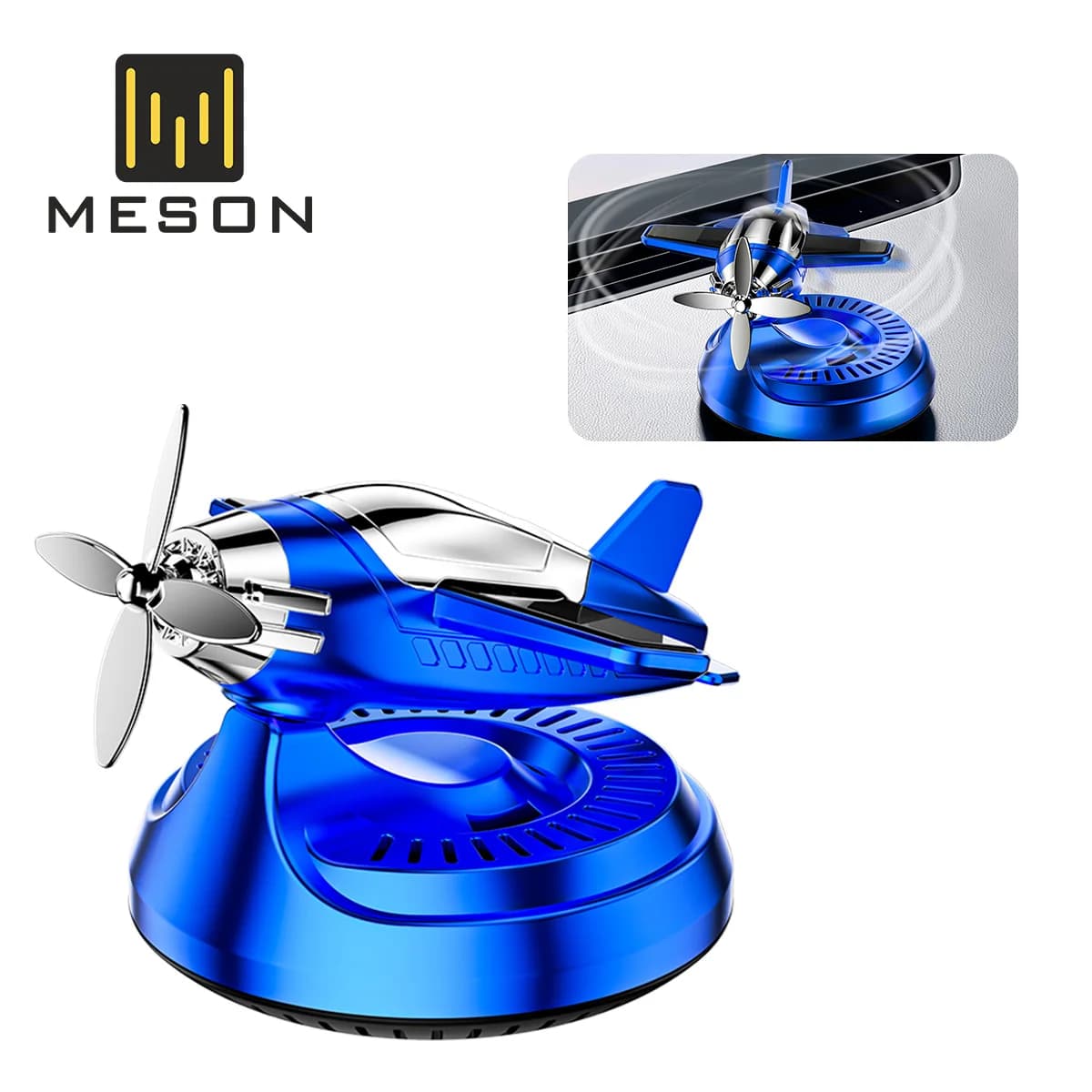 Deodorant for Solar Energy Cars in Helicopter Shape, Interior Decoration Auto, Rotating Perfume Diffuser with Elica for Aromatherapy