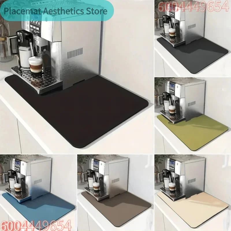 Tappetino Antiscivolo Multicolore Impermeabile Resistente al Calore Facile da Pulire per Macchina da Caffè, Piano di Lavoro Cucina e Arredamento Casa