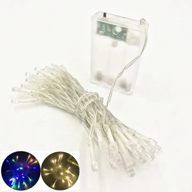 2M 3M 4M 6M 10M LED Luci della stringa 3 * AA Luci natalizie impermeabili a batteria per la decorazione di nozze di feste
