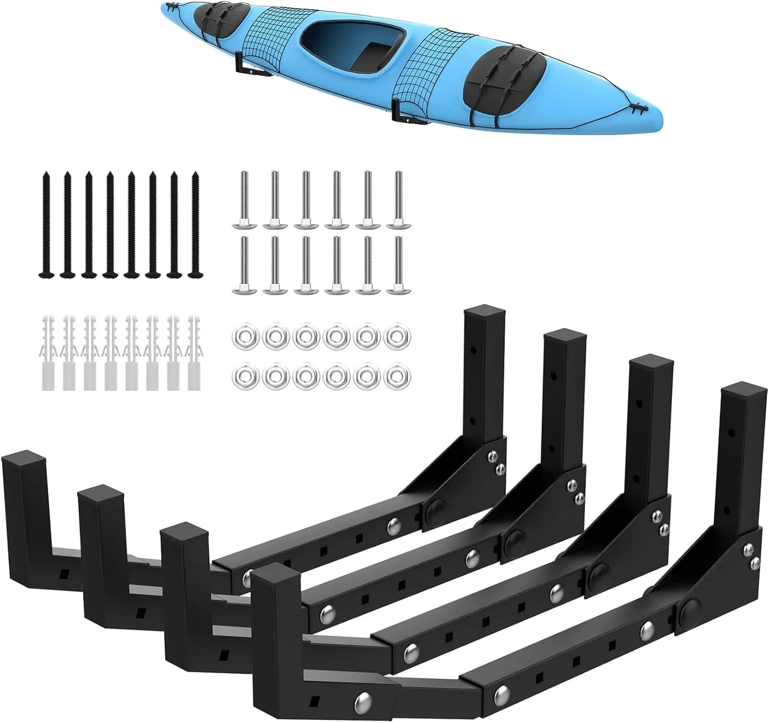 Supporto da Parete per Kayak con Ganci per Garage, Adatto per Kayak, Tavole da Surf, Sci, Snowboard e Paddle Board