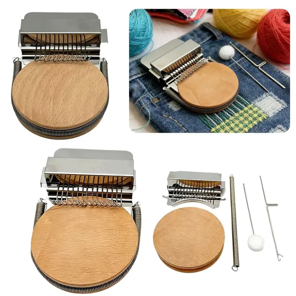 Spring Upgrade Small Loom 12 14 Hooks Quick Repair Speedweve Type Loom Beautiful Stitching Weaving Loom for Clothes Mending