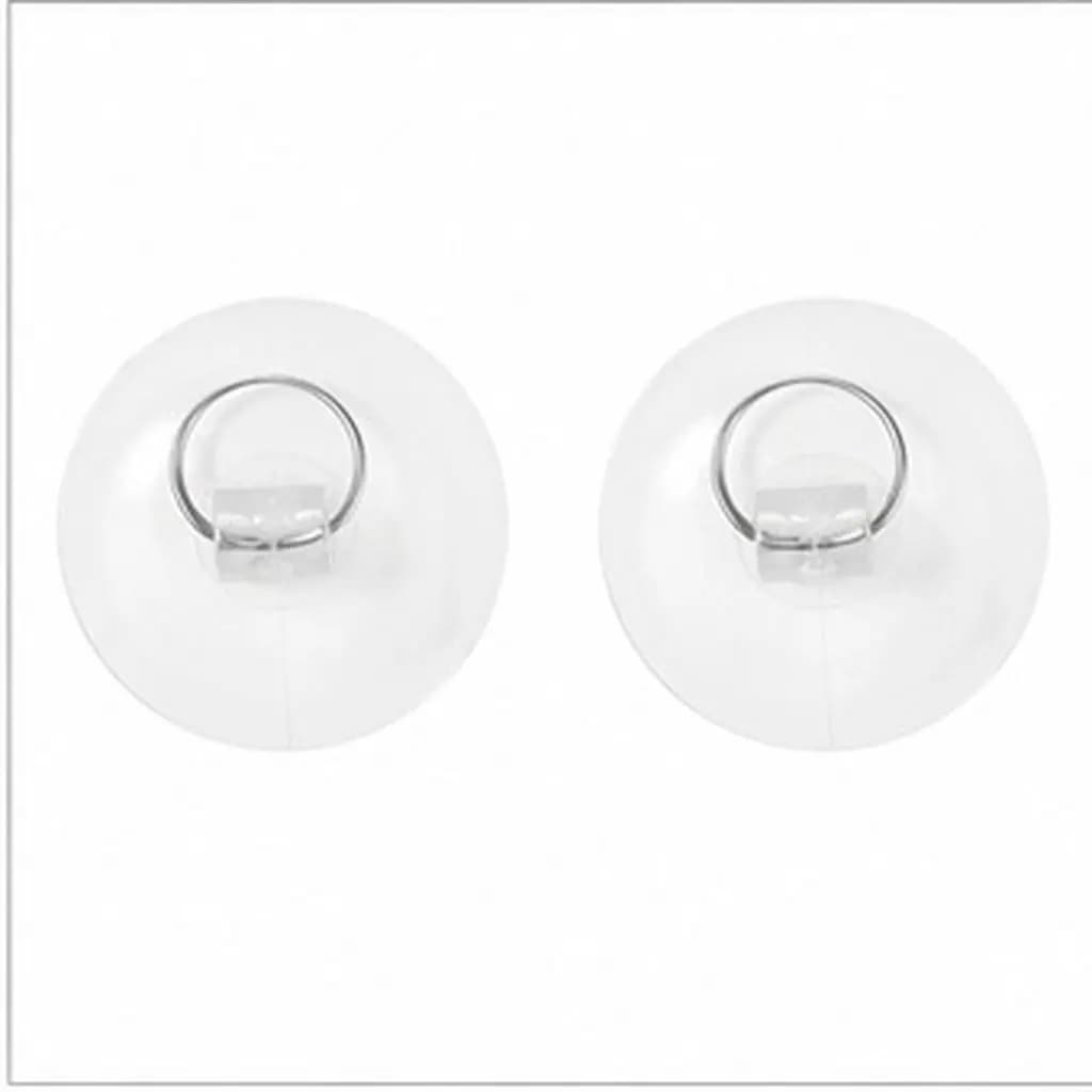6Pcs Clear Suction Cups Rubber Hooks with Metal Key Rings Strong Hold for Hanging Keys Towels Decorations Home Office Bathroom