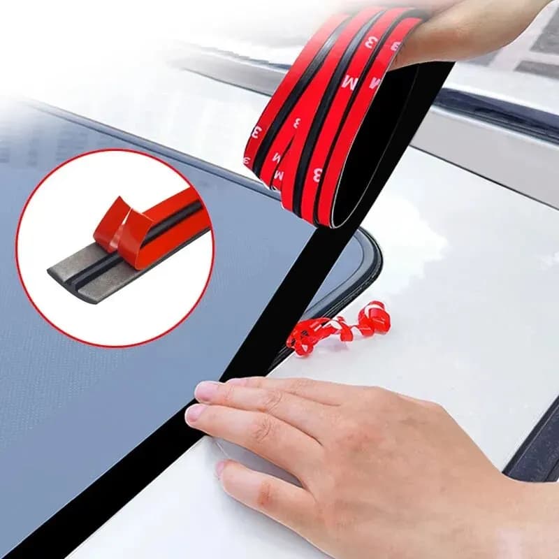 2m Striscia di tenuta per auto Guarnizione in gomma Impermeabile Auto Tetto apribile Finestra Gap Filler Insonorizzata Universale per auto Guarnizione della striscia meteorologica