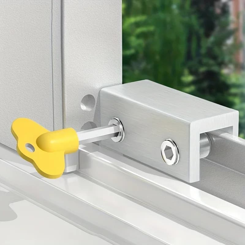 Blocca Finestre Scorrevoli, Chiusure di Sicurezza per Armadietti, Cinghie di Sicurezza per Porte, Serrature Antifurto, Blocco di Sicurezza per Finestre e Porte Scorrevoli, Protezione Bambini