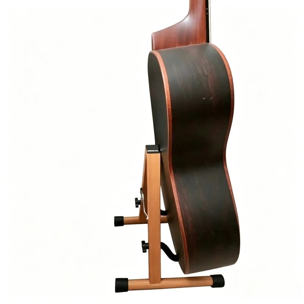 Solid Wood Floor Guitar Stand Universal Vertical Instrument Holder for Acoustic Guitar Ukulele and Violin Stable Display Rack