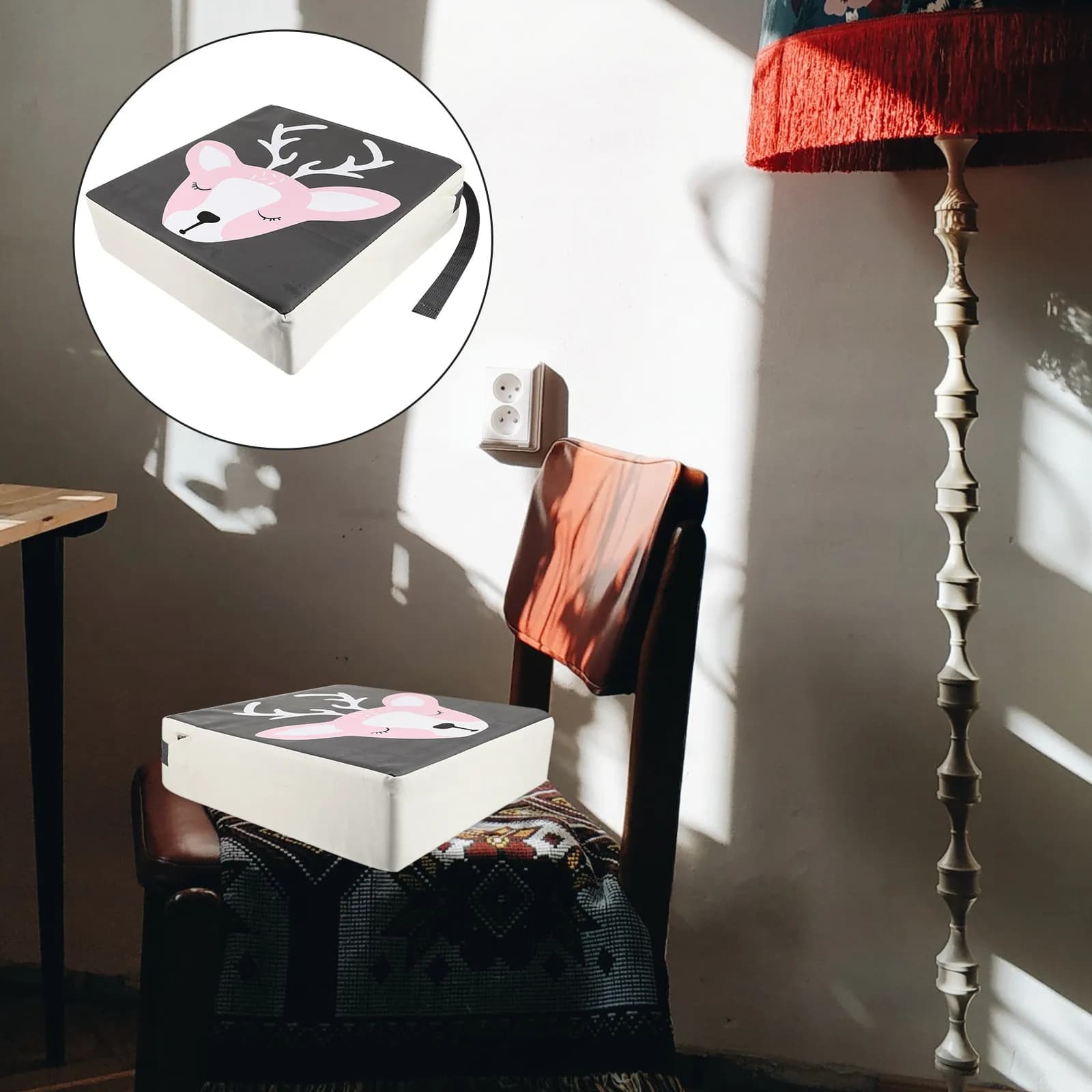 Cuscino per sedia per bambini con disegni animati, rialzo per sedia da pranzo per neonati e bambini, seggiolino rialzato per la casa