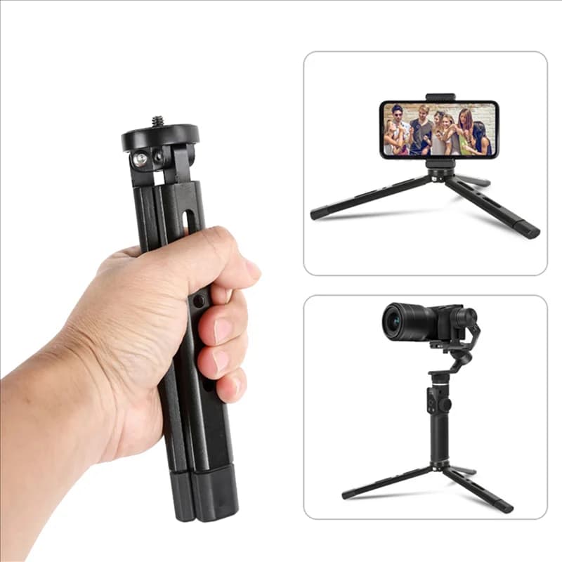 APPLIA-2X Mini treppiede treppiede da tavolo in lega di alluminio con vite da 1/4 di pollice per Zhiyum Ronin S SC fotocamera videocamera proiettore